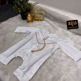 White Thobe Romper for Baby Boys